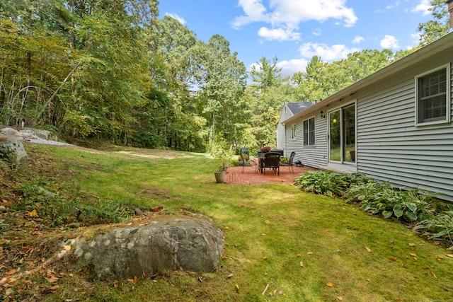 view of yard with a patio area