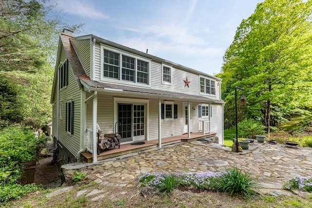 view of front of house with a patio area