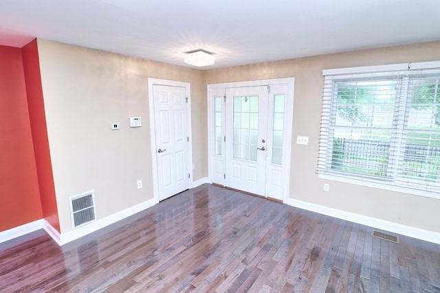 foyer with hardwood / wood-style floors