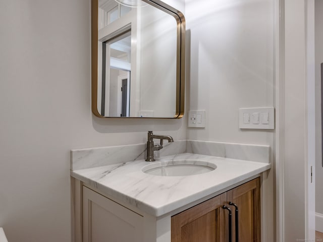 bathroom with oversized vanity