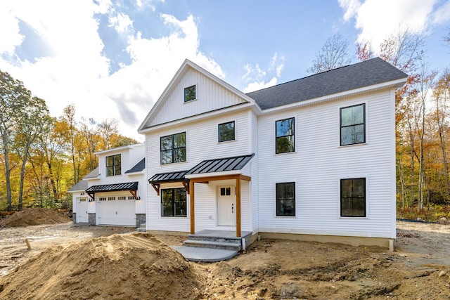 view of modern farmhouse