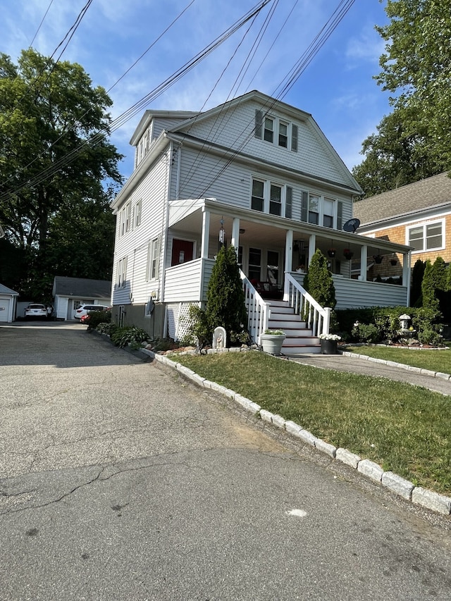 view of front facade with covered porch