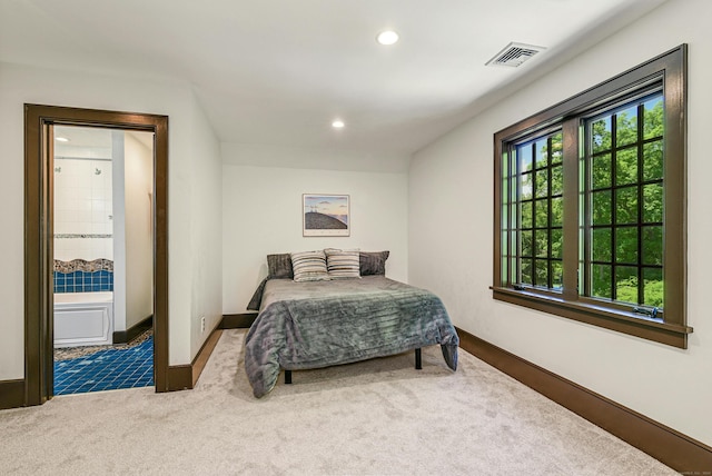 view of carpeted bedroom