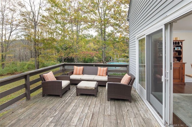 6 Juniper Ledge Ln, Salisbury, CT 06039 - wooden deck with an outdoor living space
