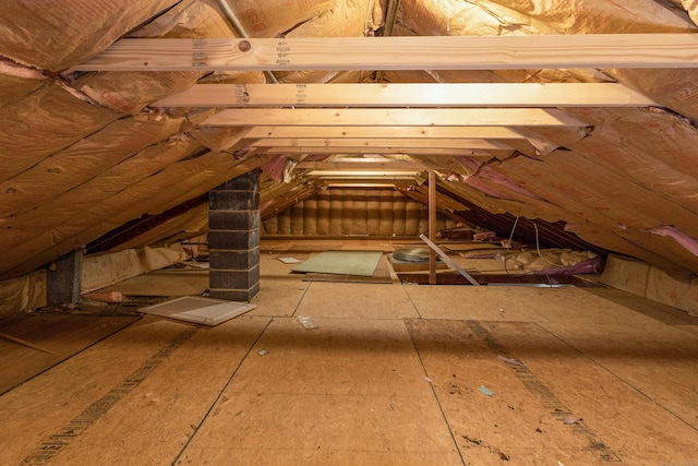 view of attic