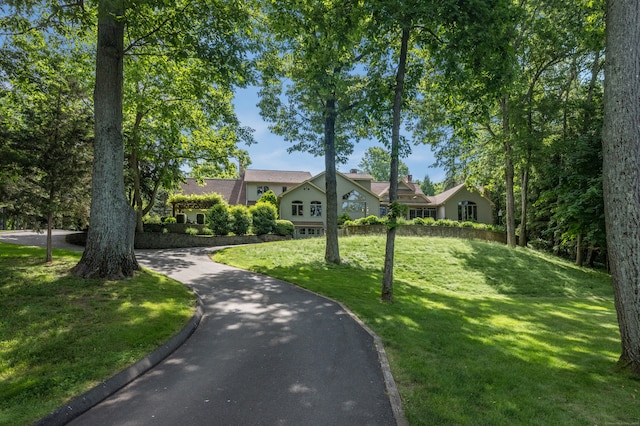 ranch-style home with a front yard