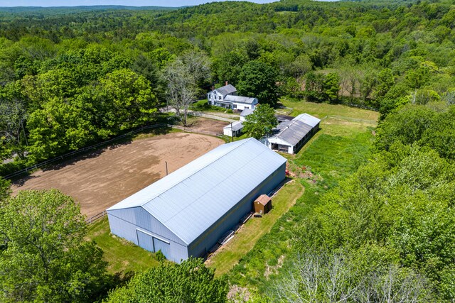 402 Perrin Rd, Woodstock, CT 06281 - aerial view of property and surrounding area featuring a heavily wooded area