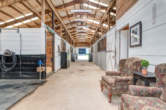 view of horse barn