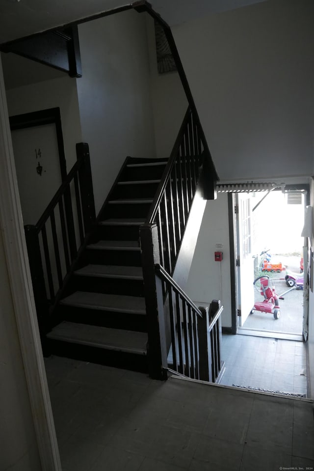 view of stairway