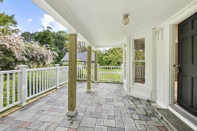 view of patio / terrace featuring covered porch