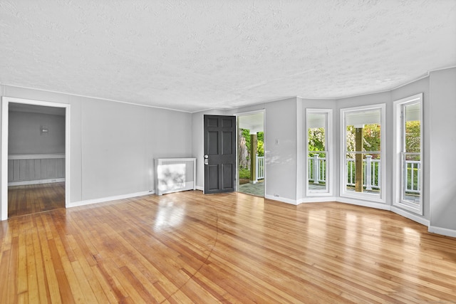 empty room with light hardwood / wood-style floors