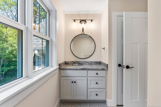 bathroom featuring vanity and plenty of natural light