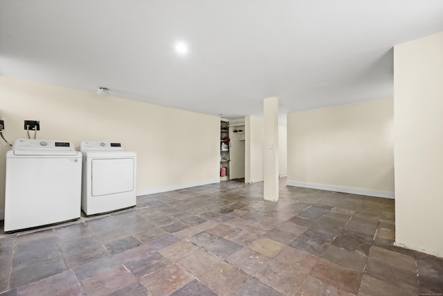 laundry room featuring washer and clothes dryer