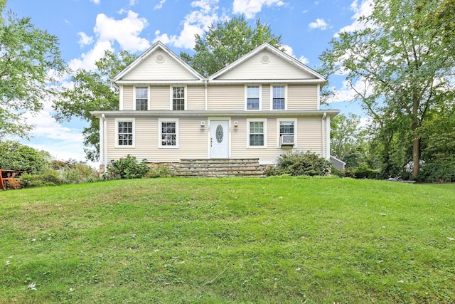 front of property with a front lawn