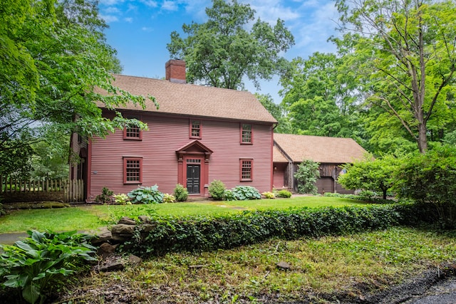 colonial house with a front yard