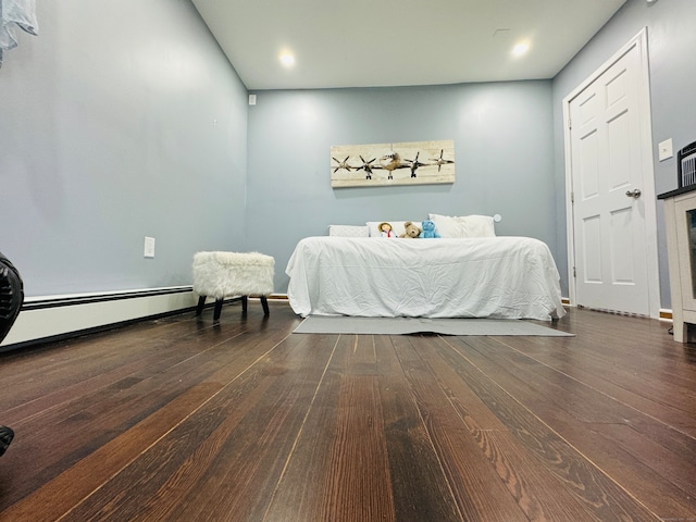 bedroom featuring hardwood / wood-style floors