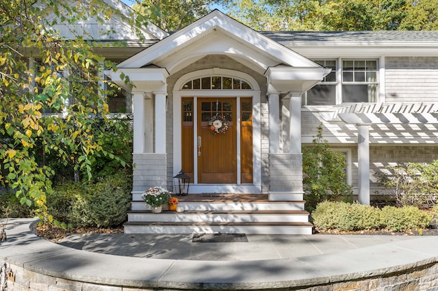 view of doorway to property