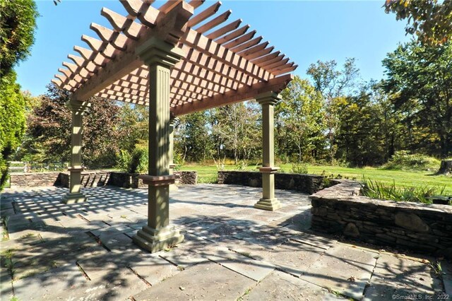 view of patio / terrace with a pergola