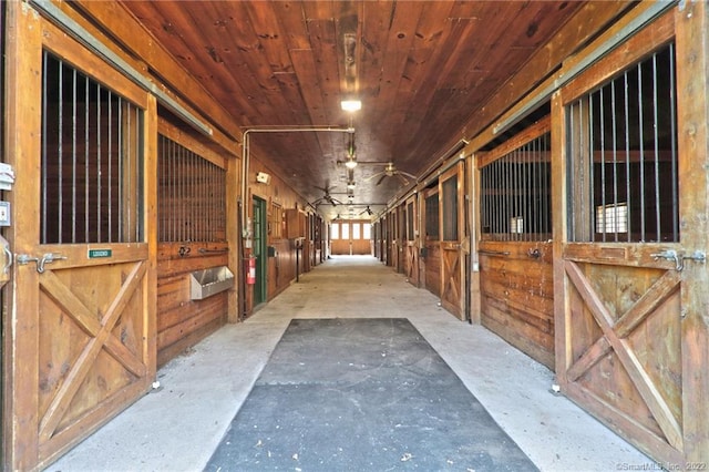 view of horse barn