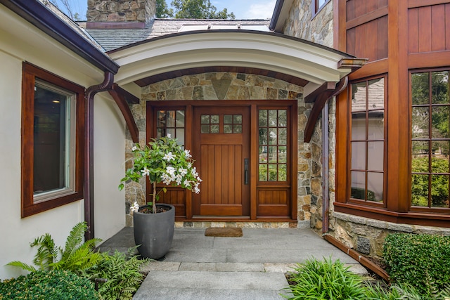 view of doorway to property