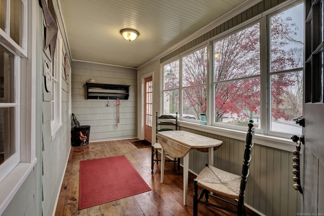 view of sunroom