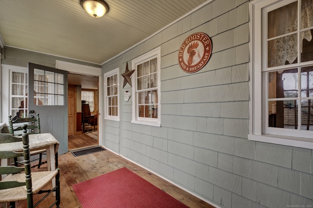 property entrance with a porch