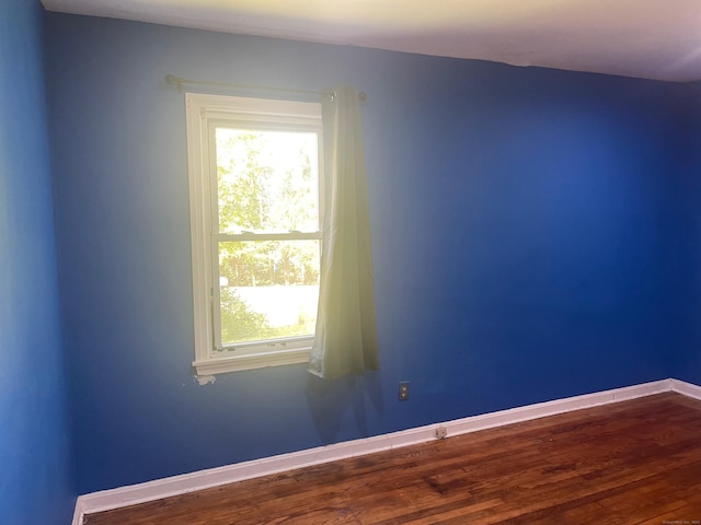 empty room featuring wood-type flooring