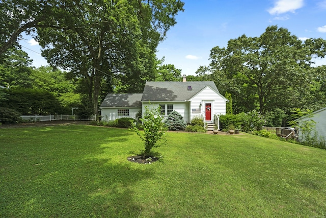 exterior space featuring a front lawn