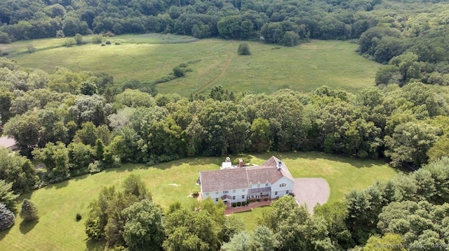 aerial view featuring a rural view