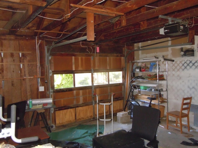 garage featuring a garage door opener