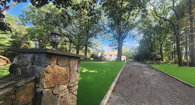 exterior space featuring curbs