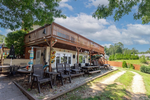 view of patio / terrace featuring a wooden deck