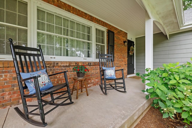 view of patio with covered porch