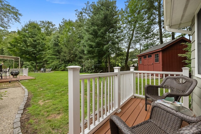 wooden balcony with a deck