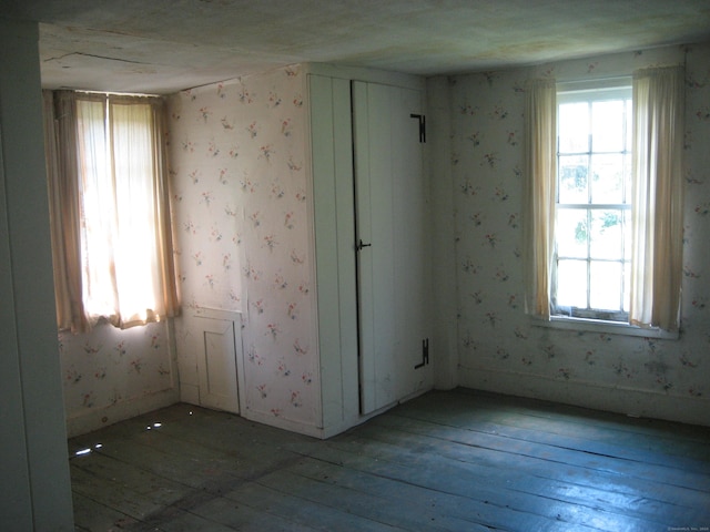 spare room featuring hardwood / wood-style flooring