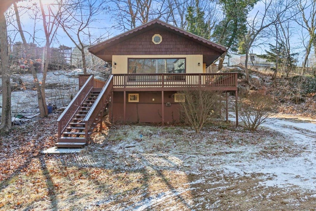 exterior space with a wooden deck