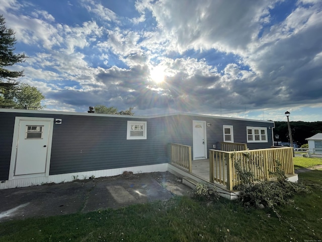 exterior space with a wooden deck