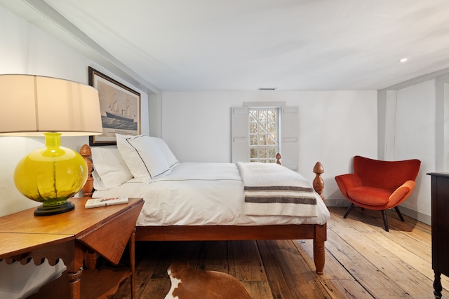 bedroom featuring hardwood / wood-style flooring