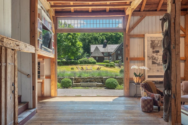 155 Joshuatown Rd, Lyme, CT 06371 - entryway with hardwood / wood-style floors