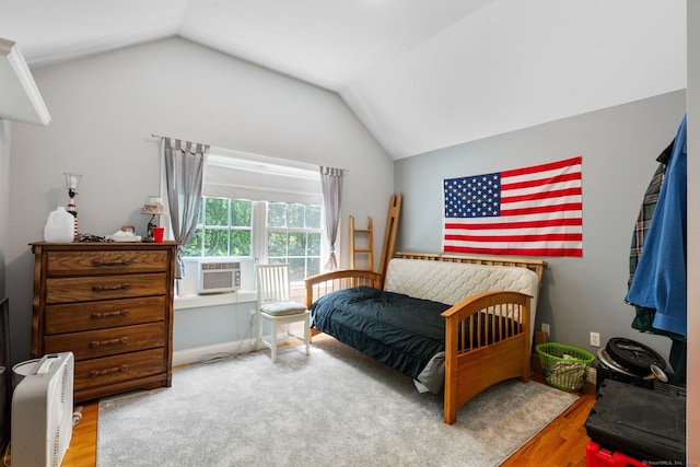 46 Nedobity Rd, Haddam, CT 06441 - bedroom with lofted ceiling and wood finished floors