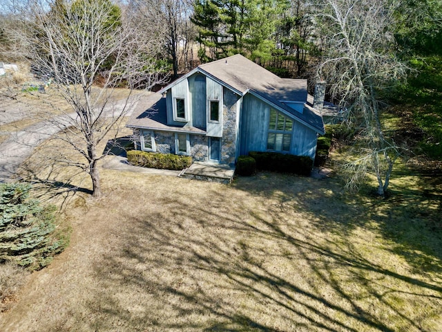 162 Pequot Trl, Stonington, CT 06379 - mid-century modern home with stone siding