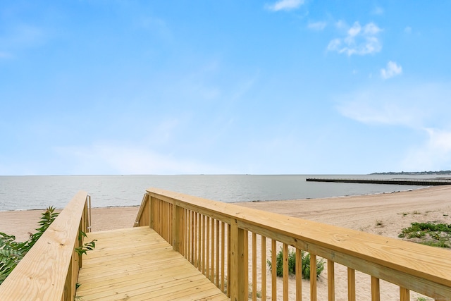 view of home's community with a water view