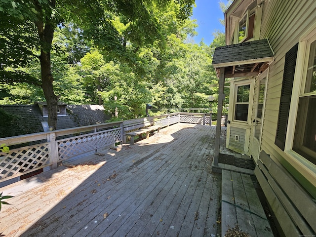 view of wooden terrace