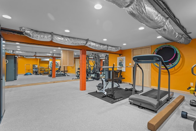 view of workout area