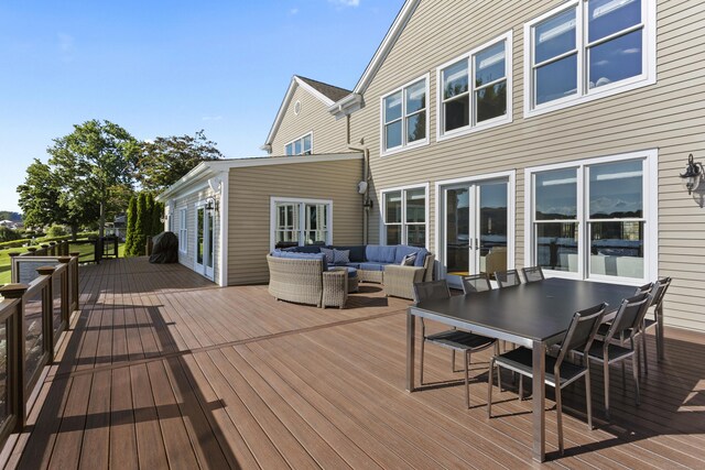 deck with outdoor lounge area