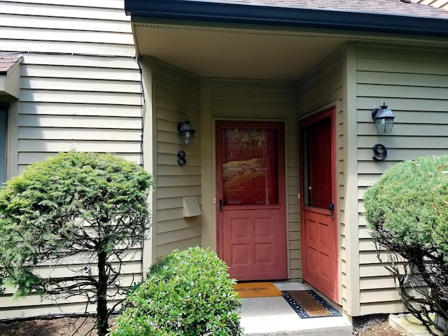 view of doorway to property