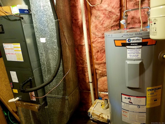 utilities with electric water heater and heating unit