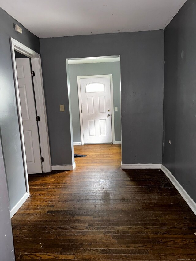 interior space with hardwood / wood-style floors