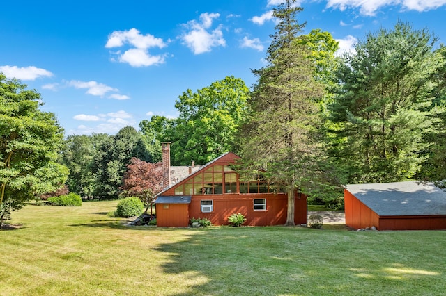 28 S Wig Hill Rd, Chester, CT 06412 - view of grassy yard featuring an outdoor structure