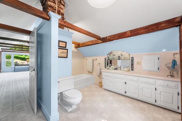 28 S Wig Hill Rd, Chester, CT 06412 - full bath featuring vanity, toilet, and tasteful backsplash